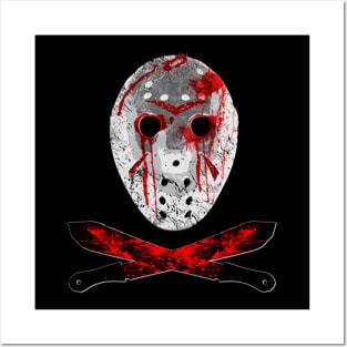 Bloody Mask and Machete Posters and Art